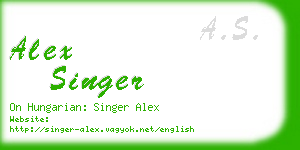 alex singer business card